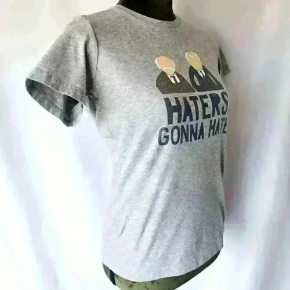 Next Level 'Haters Gonna Hate' Women's T-Shirt, Gray, Size M - Picture 5 of 9